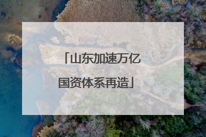 山东加速万亿国资体系再造