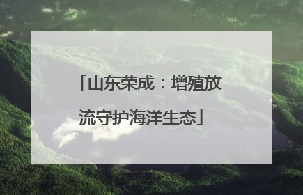 山东荣成：增殖放流守护海洋生态