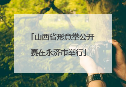 山西省形意拳公开赛在永济市举行