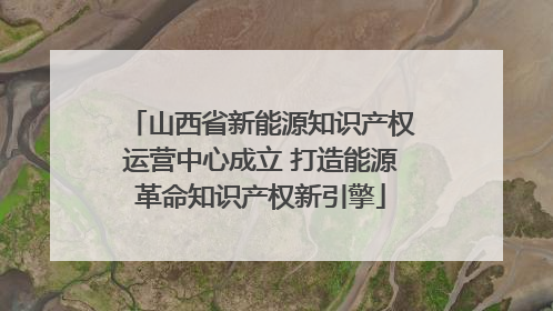 山西省新能源知识产权运营中心成立 打造能源革命知识产权新引擎