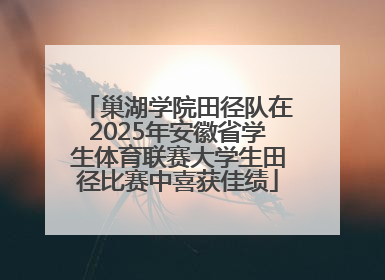 巢湖学院田径队在2025年安徽省学生体育联赛大学生田径比赛中喜获佳绩