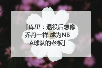 库里：退役后想像乔丹一样 成为NBA球队的老板