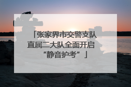 张家界市交警支队直属二大队全面开启“静音护考”