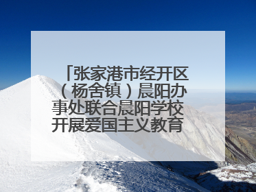 张家港市经开区（杨舍镇）晨阳办事处联合晨阳学校开展爱国主义教育主题升旗活动