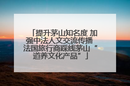 提升茅山知名度 加强中法人文交流传播 法国旅行商踩线茅山“道养文化产品”