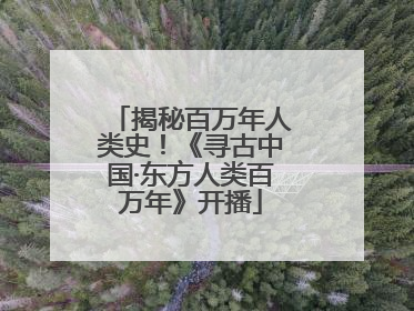揭秘百万年人类史！《寻古中国·东方人类百万年》开播