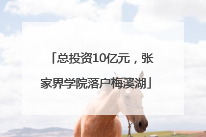 总投资10亿元，张家界学院落户梅溪湖