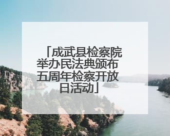 成武县检察院举办民法典颁布五周年检察开放日活动