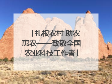 扎根农村 助农惠农——致敬全国农业科技工作者