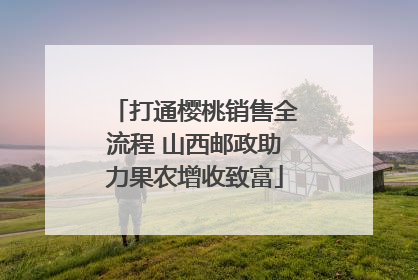 打通樱桃销售全流程 山西邮政助力果农增收致富