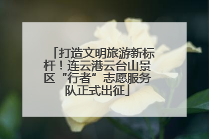 打造文明旅游新标杆！连云港云台山景区“行者”志愿服务队正式出征