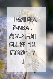 杨瀚森入选NBA：高光之后如何走好“以后的路”？