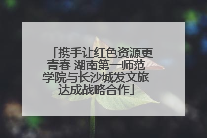 携手让红色资源更青春 湖南第一师范学院与长沙城发文旅达成战略合作
