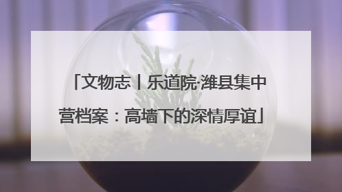 文物志丨乐道院·潍县集中营档案：高墙下的深情厚谊