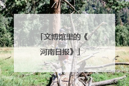 文博馆里的《河南日报》