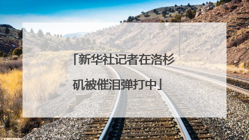 新华社记者在洛杉矶被催泪弹打中