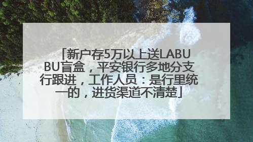 新户存5万以上送LABUBU盲盒，平安银行多地分支行跟进，工作人员：是行里统一的，进货渠道不清楚