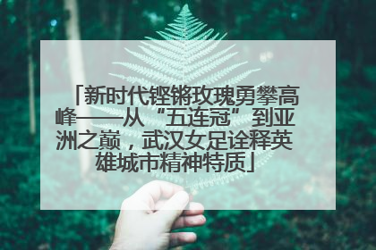 新时代铿锵玫瑰勇攀高峰——从“五连冠”到亚洲之巅，武汉女足诠释英雄城市精神特质