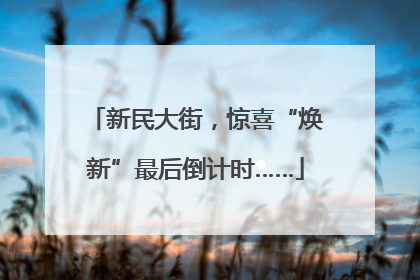 新民大街，惊喜“焕新”最后倒计时……