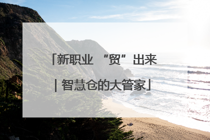 新职业 “贸”出来｜智慧仓的大管家