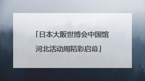 日本大阪世博会中国馆河北活动周精彩启幕