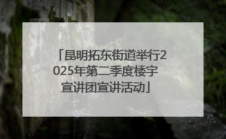 昆明拓东街道举行2025年第二季度楼宇宣讲团宣讲活动