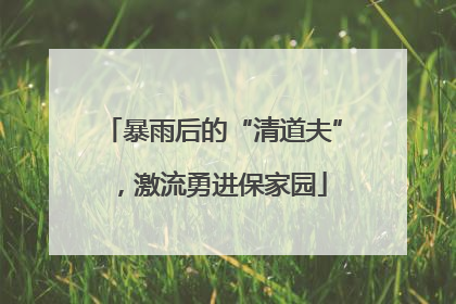 暴雨后的“清道夫”，激流勇进保家园