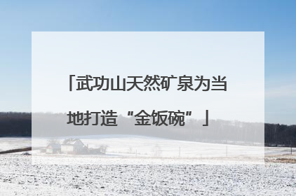 武功山天然矿泉为当地打造“金饭碗”