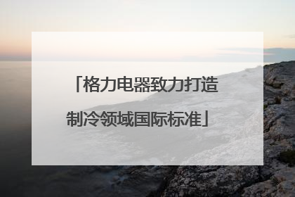 格力电器致力打造制冷领域国际标准