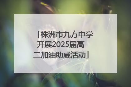 株洲市九方中学开展2025届高三加油助威活动