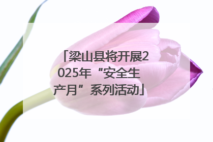 梁山县将开展2025年“安全生产月”系列活动