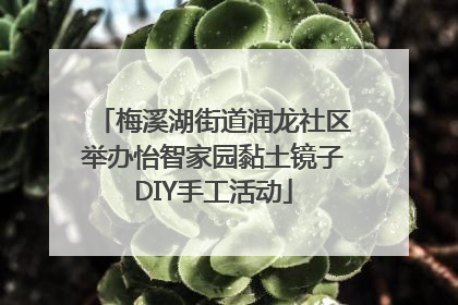 梅溪湖街道润龙社区举办怡智家园黏土镜子DIY手工活动