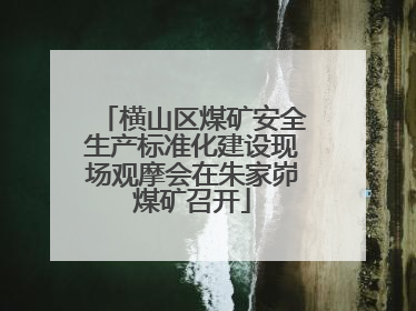 横山区煤矿安全生产标准化建设现场观摩会在朱家峁煤矿召开