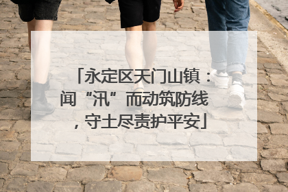 永定区天门山镇：闻“汛”而动筑防线，守土尽责护平安