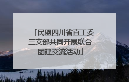 民盟四川省直工委三支部共同开展联合团建交流活动