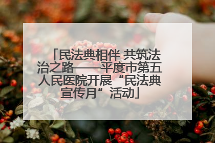 民法典相伴 共筑法治之路——平度市第五人民医院开展“民法典宣传月”活动