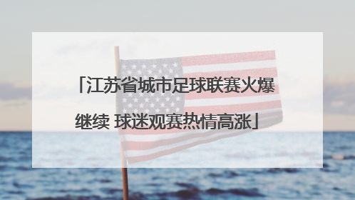 江苏省城市足球联赛火爆继续 球迷观赛热情高涨