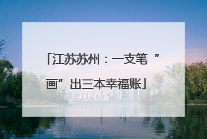江苏苏州：一支笔“画”出三本幸福账