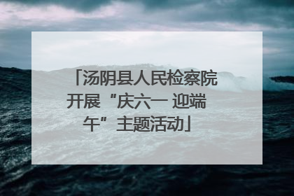 汤阴县人民检察院开展“庆六一 迎端午”主题活动