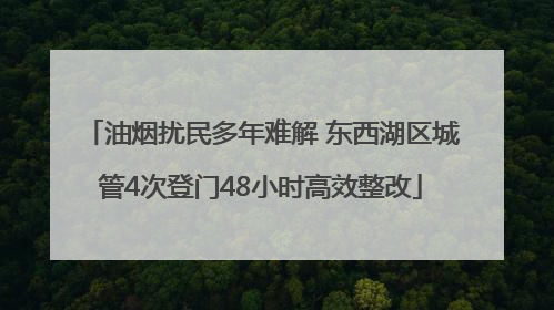 油烟扰民多年难解 东西湖区城管4次登门48小时高效整改
