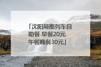 沈阳局推列车自助餐 早餐20元午餐晚餐30元