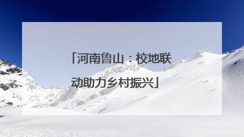 河南鲁山：校地联动助力乡村振兴