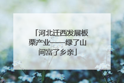 河北迁西发展板栗产业——绿了山间富了乡亲