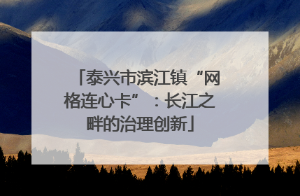 泰兴市滨江镇“网格连心卡”：长江之畔的治理创新