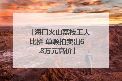 海口火山荔枝王大比拼 单颗拍卖出6.8万元高价