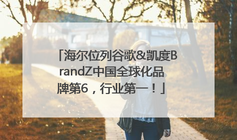 海尔位列谷歌&凯度BrandZ中国全球化品牌第6，行业第一！