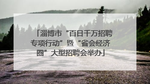 淄博市“百日千万招聘专项行动”暨“省会经济圈”大型招聘会举办