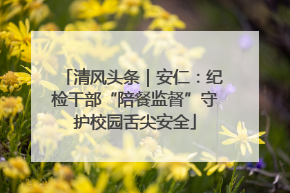 清风头条｜安仁：纪检干部“陪餐监督”守护校园舌尖安全