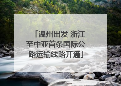 温州出发 浙江至中亚首条国际公路运输线路开通