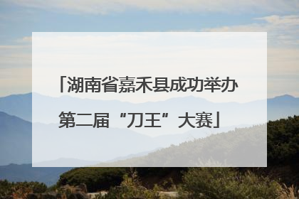 湖南省嘉禾县成功举办第二届“刀王”大赛